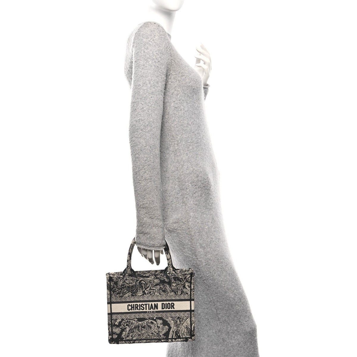 Calfskin Dioriviera Toile De Jouy Small Book Tote With Strap Blue Multicolor