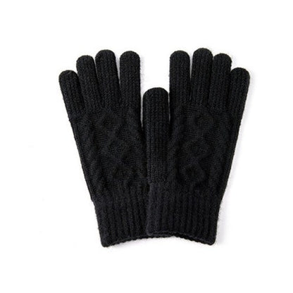 Candy Color Simple Twist Knit Gloves