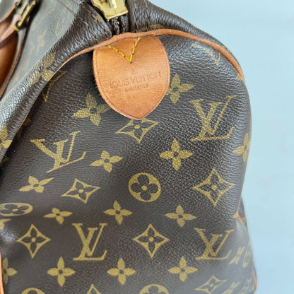 Louis Vuitton Monogram Canvas and Leather 45 boston bag