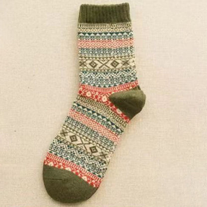 Vintage Casual Thicken Warm Crew Socks