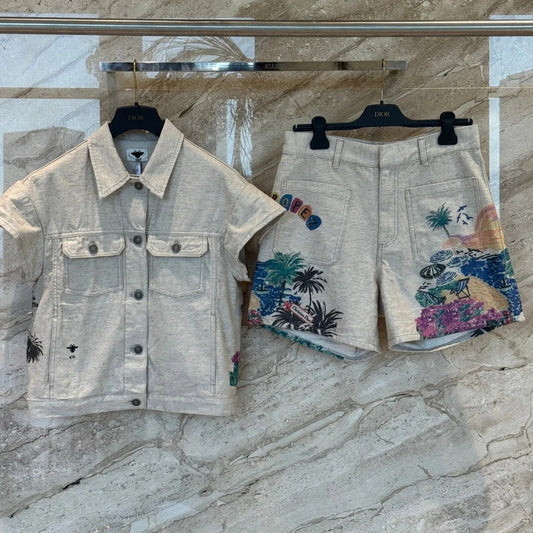 DIOR 25S SHIRT AND SHORTS SET 458