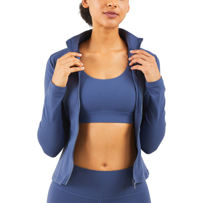 Stand-Up Fitness Long Sleeves Tight Running Sports Coat Thin Yoga Clothes