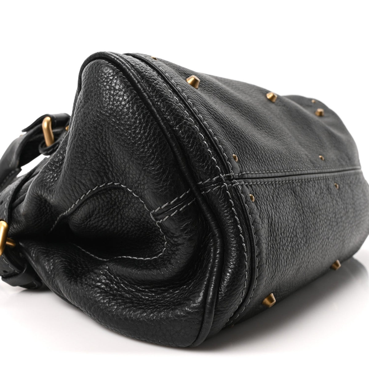 Calfskin Medium Paddington Satchel Black