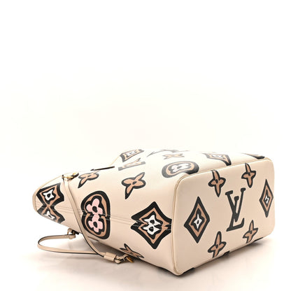 Monogram Giant Wild at Heart Neverfull MM Creme