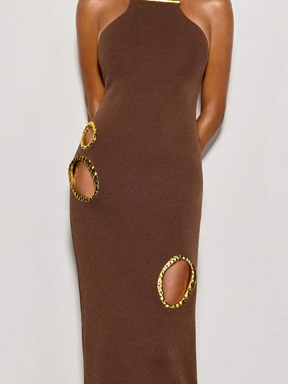 Zoey Halterneck Cutout Maxi Dress
