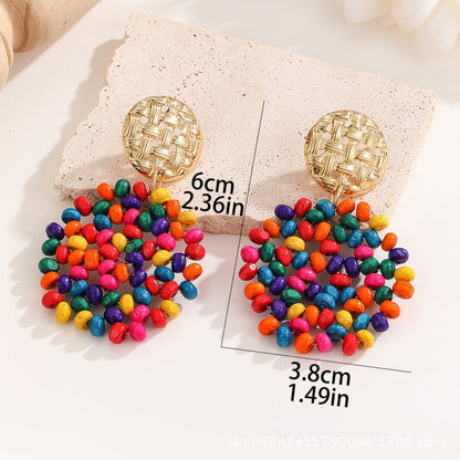 Earwish - Bamboo Bead Earrings - Sweet and Colorful