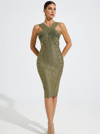 Willow Contour Bandage Midi Dress
