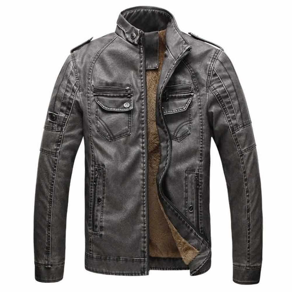 North Royal Leather Fleece Jacket