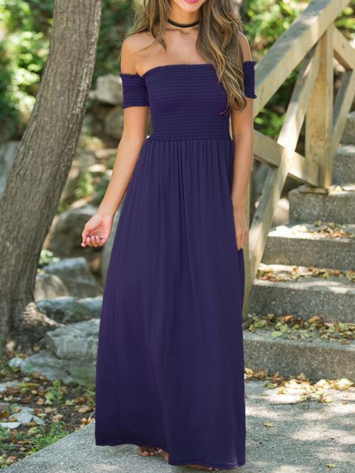 A European Lady With A Strapless Gown
