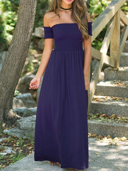 A European Lady With A Strapless Gown
