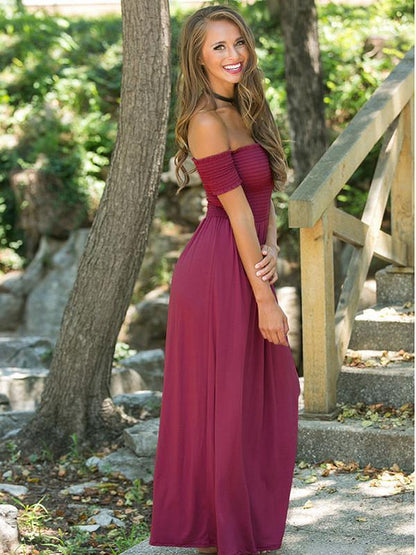 A European Lady With A Strapless Gown