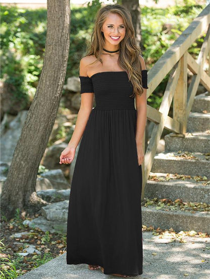 A European Lady With A Strapless Gown