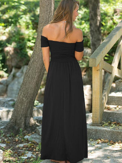 A European Lady With A Strapless Gown
