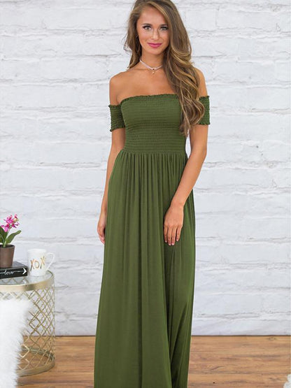 A European Lady With A Strapless Gown