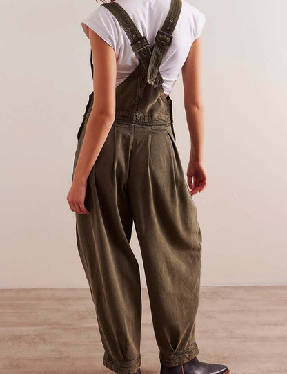 Trendy Loose Barrel Leg Adjustable Strap Overalls