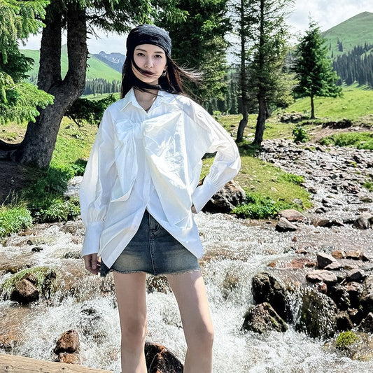 Bow Puff Sleeve Shirt