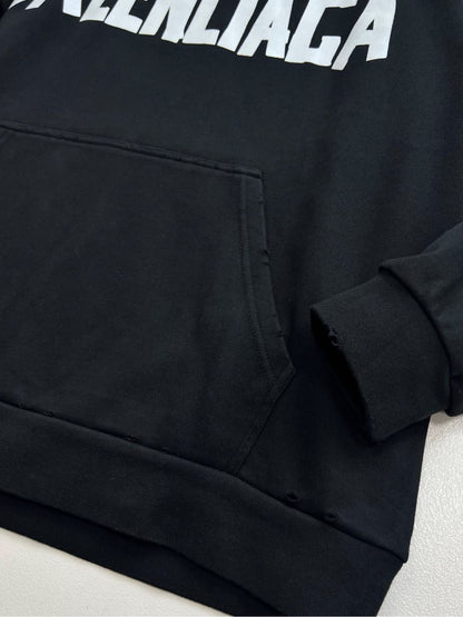 Balenciaga 25 Hoodie Black Cotton 0034