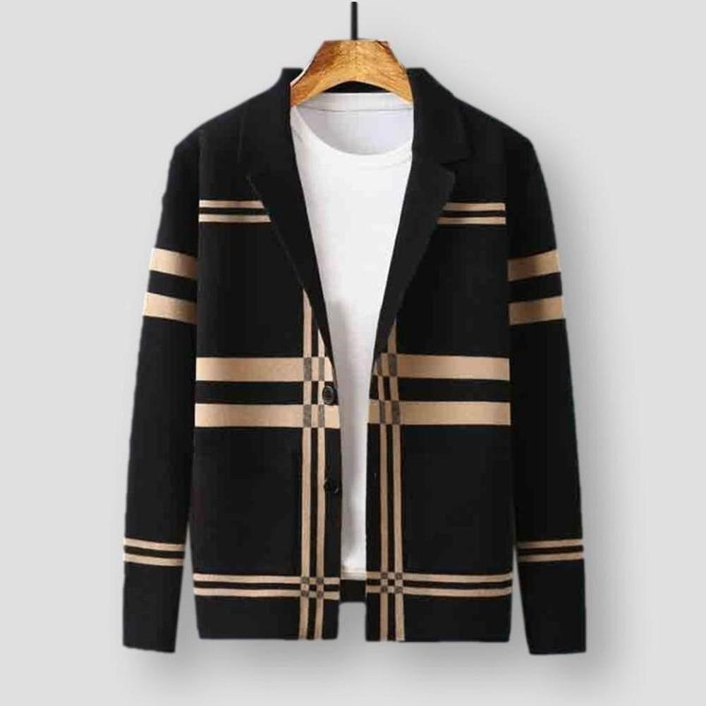 North Royal Plaid Wool Cardigan