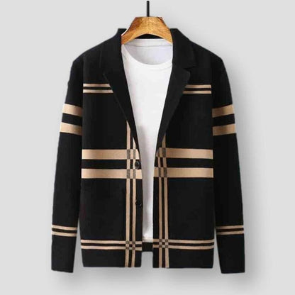 North Royal Plaid Wool Cardigan