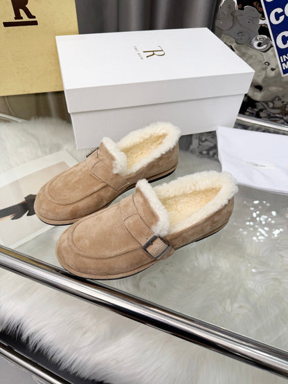 The Row 2025 Loafers Tan Wool 576843