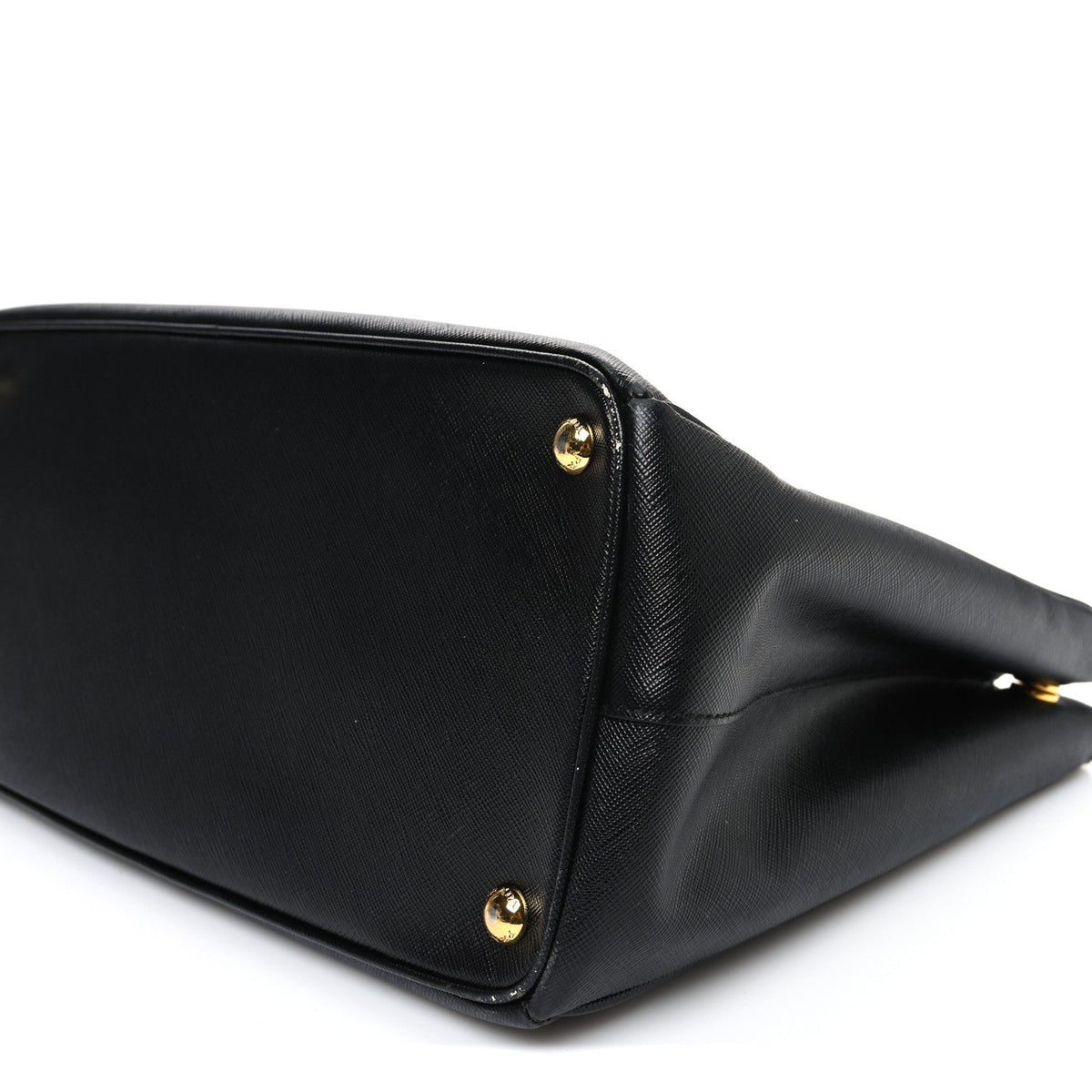 Saffiano Large Galleria Double Zip Tote Black
