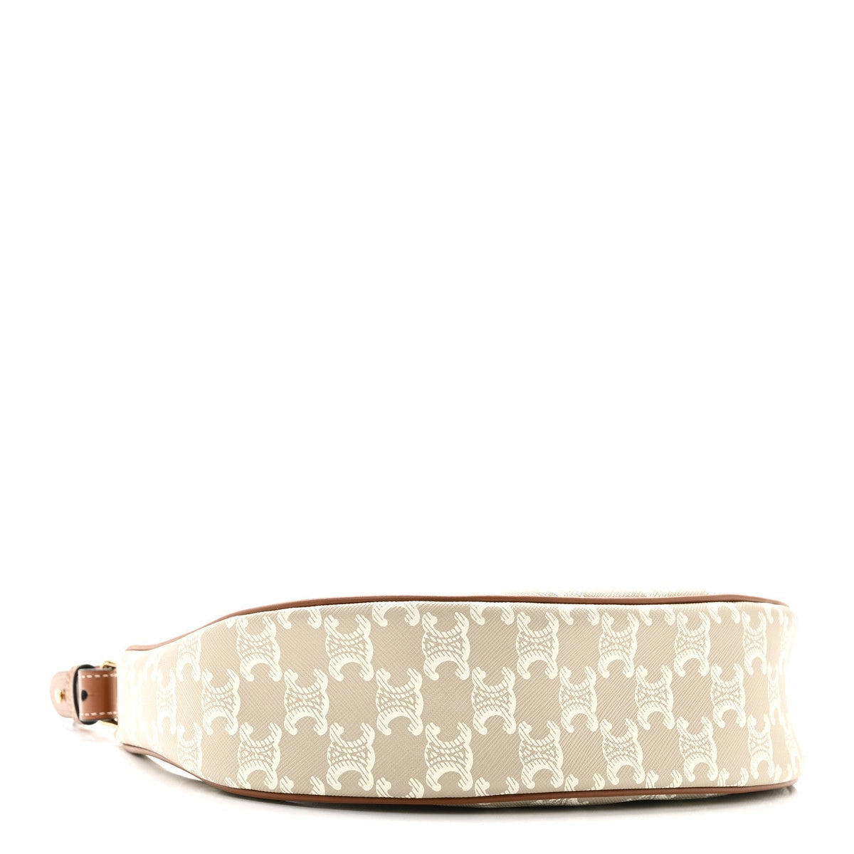 Canvas Calfskin Ava Triomphe Shoulder Bag Grege
