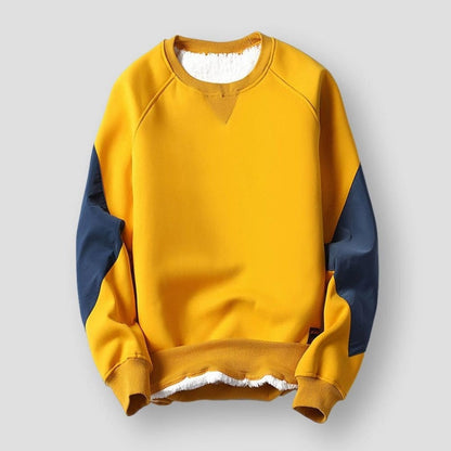 Saint Morris Patchwork Plush Sweater