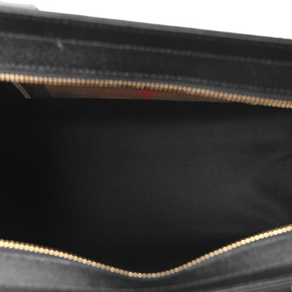 Calfskin Mega Check Small Banwell Tote Black