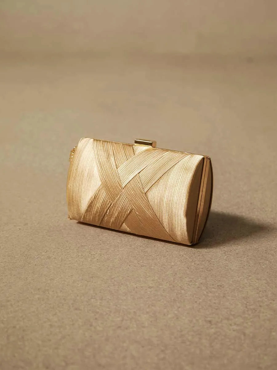 Isadora Textured Pattern Tassel Clutch Bag
