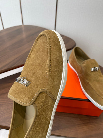HM Jour Loafers Dark Khahi Suede 579012