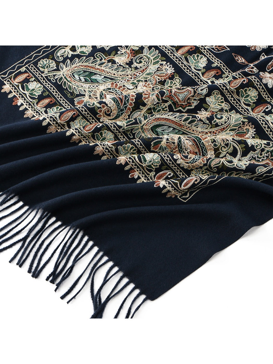 Sscarvii - Bohemian Embroidered Winter Shawl Scarf