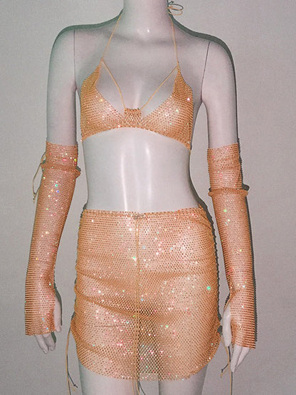Peyton Rhinestone Three Piece Set