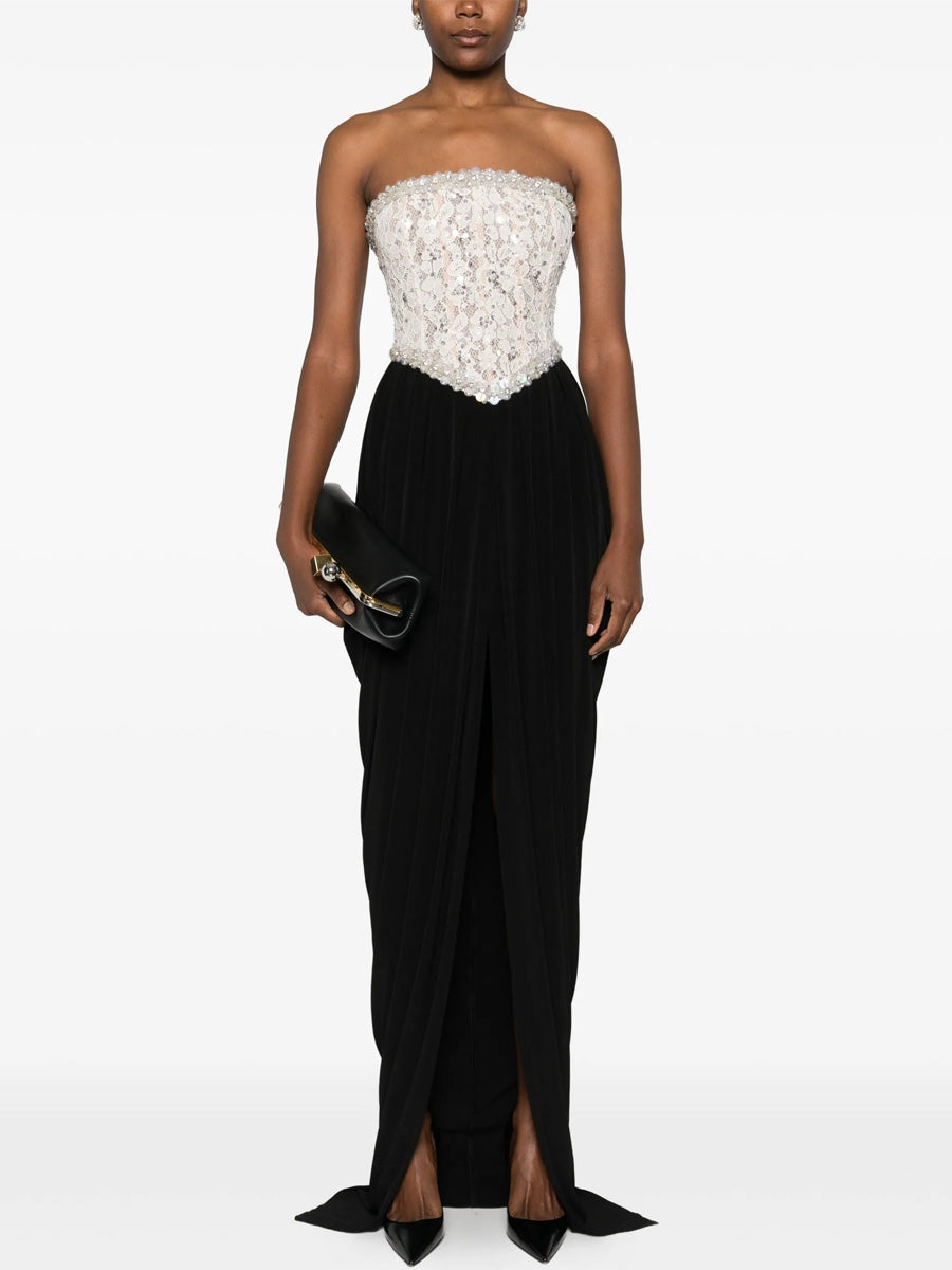 Bella Lace-Panelled Maxi Dress