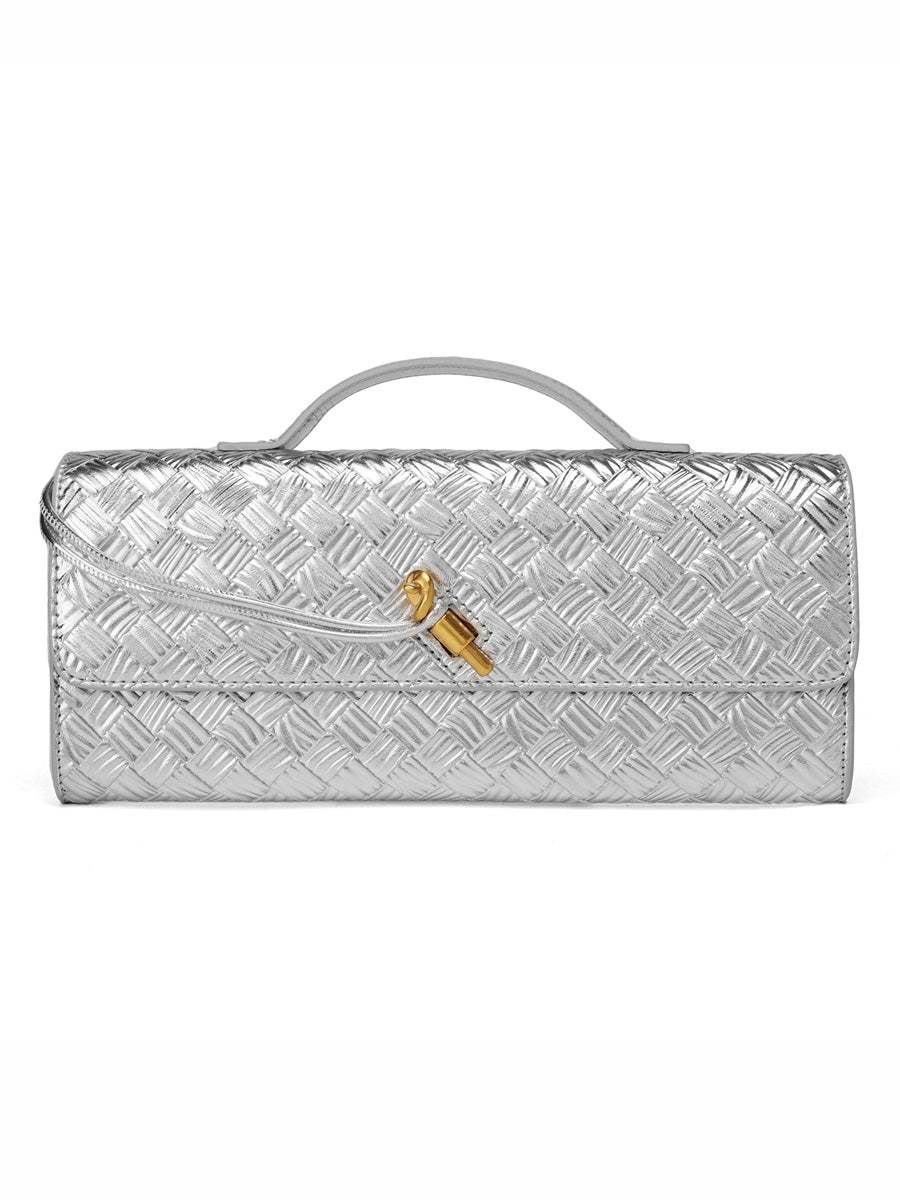Penelope Woven Baguette Handbag