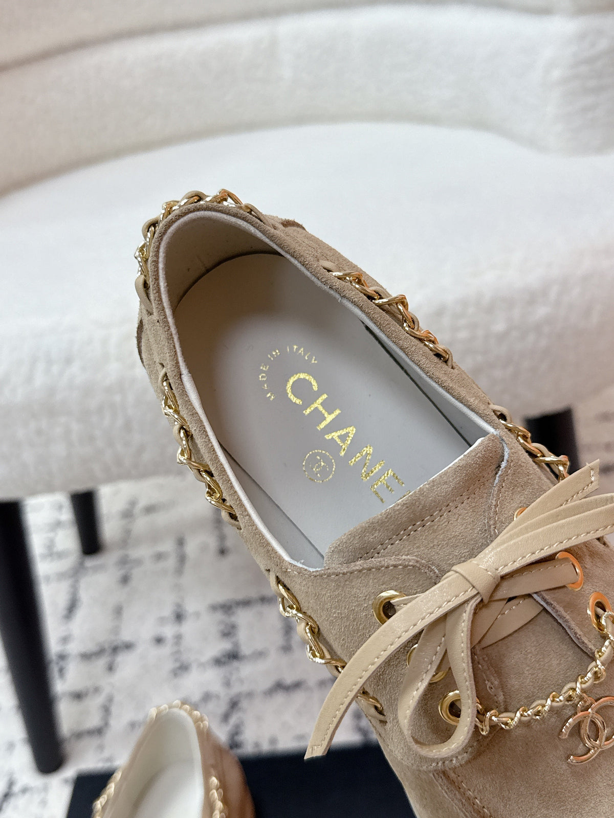 CC Cruise 25/26 Moccasins Warm Taupe White Suede
