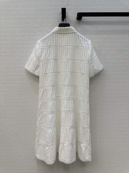 Celine 25 Shirt dress White Cotton