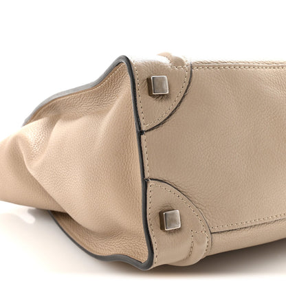 Drummed Calfskin Micro Luggage Dune