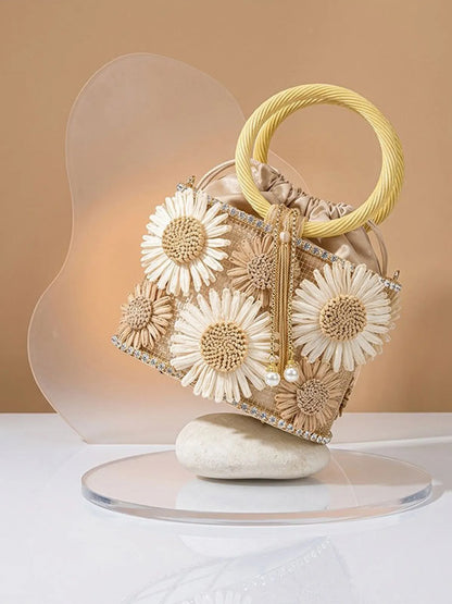 Clara Daisy Rhinestone Handbag