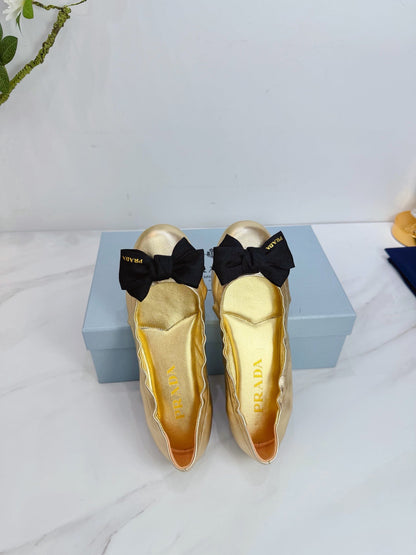 PRA 26SS Ballet Flat Gold Metallic Sheepskin 592393