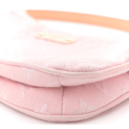 Monogram Denim Liv Pochette Washed Pink