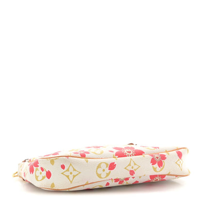 Monogram Cherry Blossom Pochette Accessories Red