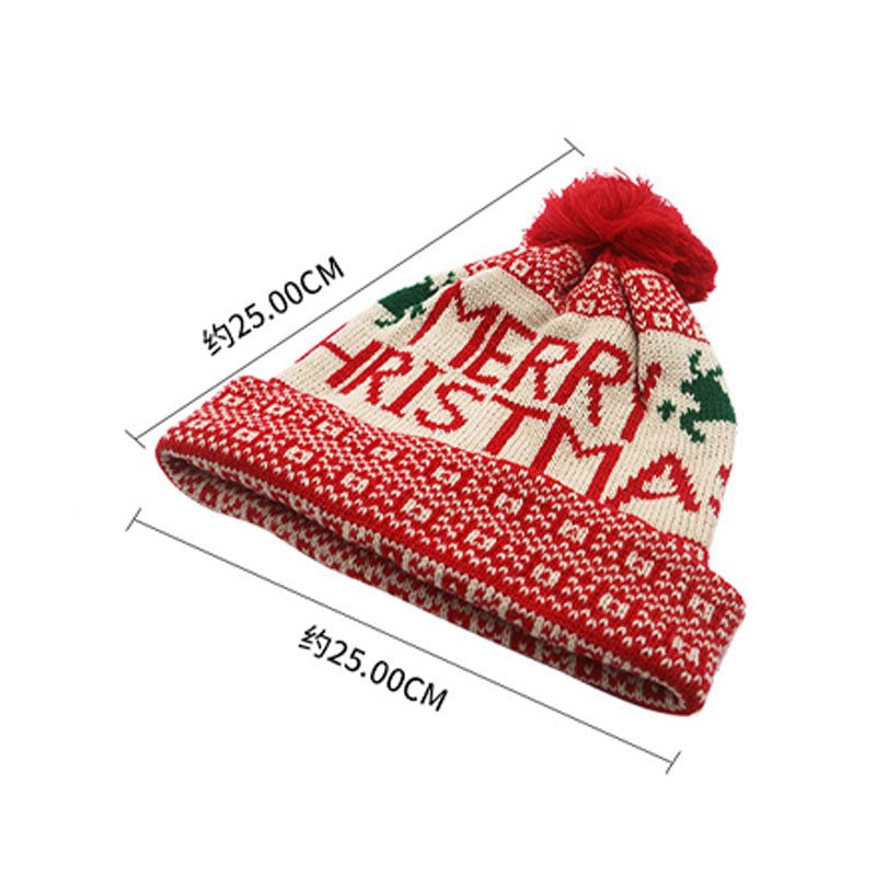 Trendy Thicken Plush Windproof Christmas Beanie Cap