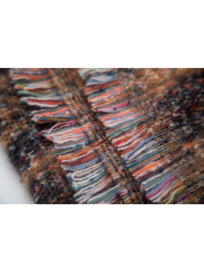 Scarvii - Jacquard Leopard Printed Scarf with Short Tassels
