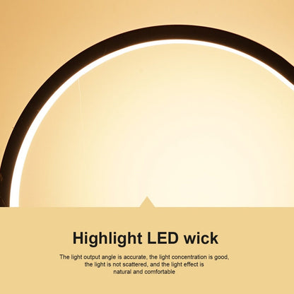 25Cm Led Table Lamp Bedroom Circular Desk Lamps For Living Room Black/White Dimmable Bedside Lamp Round Night Light Decoration
