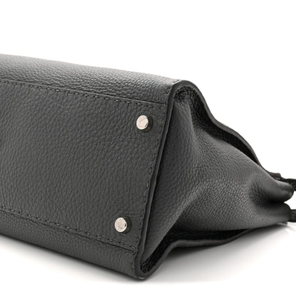 Cuoio Romano Selleria Bi-Color Large Peekaboo Iconic Satchel Asfalto Latte