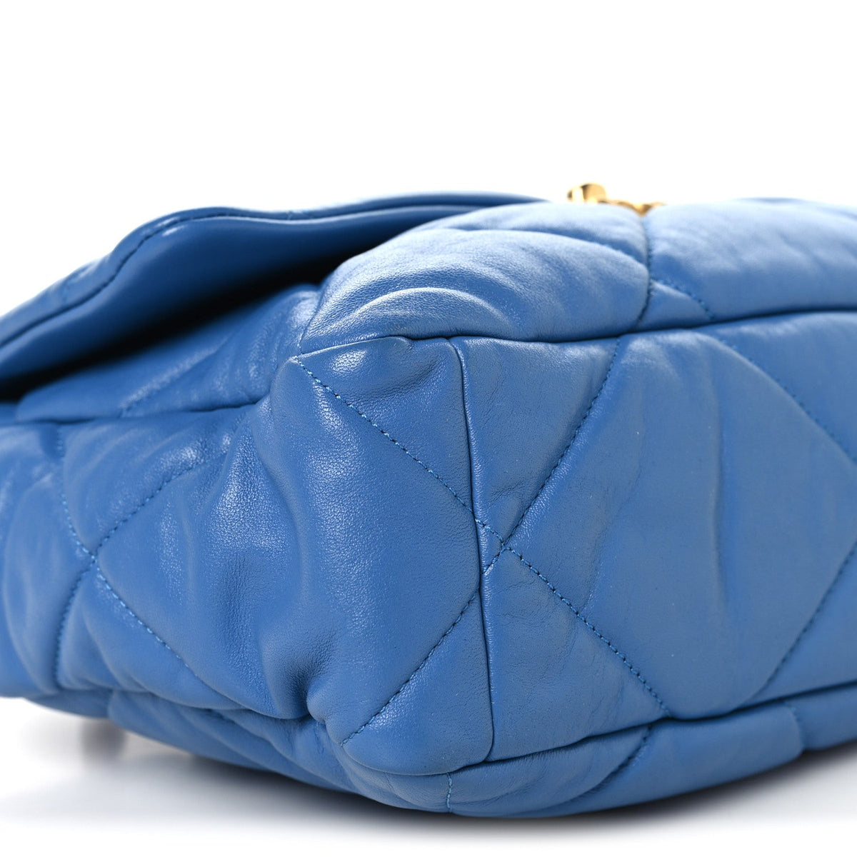 Lambskin Quilted Large Chanel 19 Flap Blue