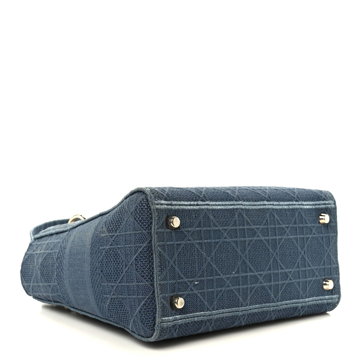 Canvas Embroidered Cannage Medium Lady D-Lite Denim Blue