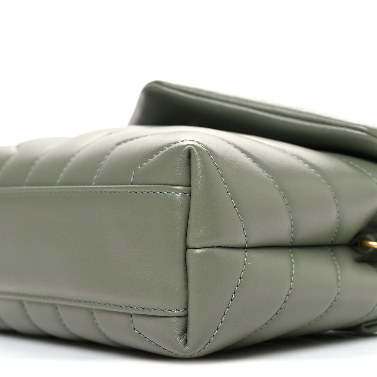 Calfskin Y Quilted Monogram Toy Loulou Crossbody Bag Light Sage