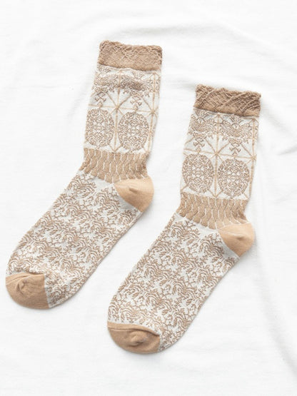 Rufia - Royal Style Crochet Mid-Calf Socks – Retro &amp; Elegant