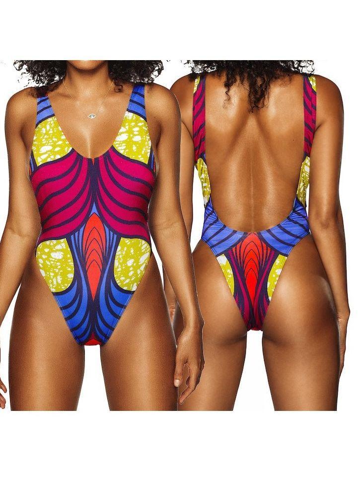 Sexy One-Piece Printed Bikini Swimsuit